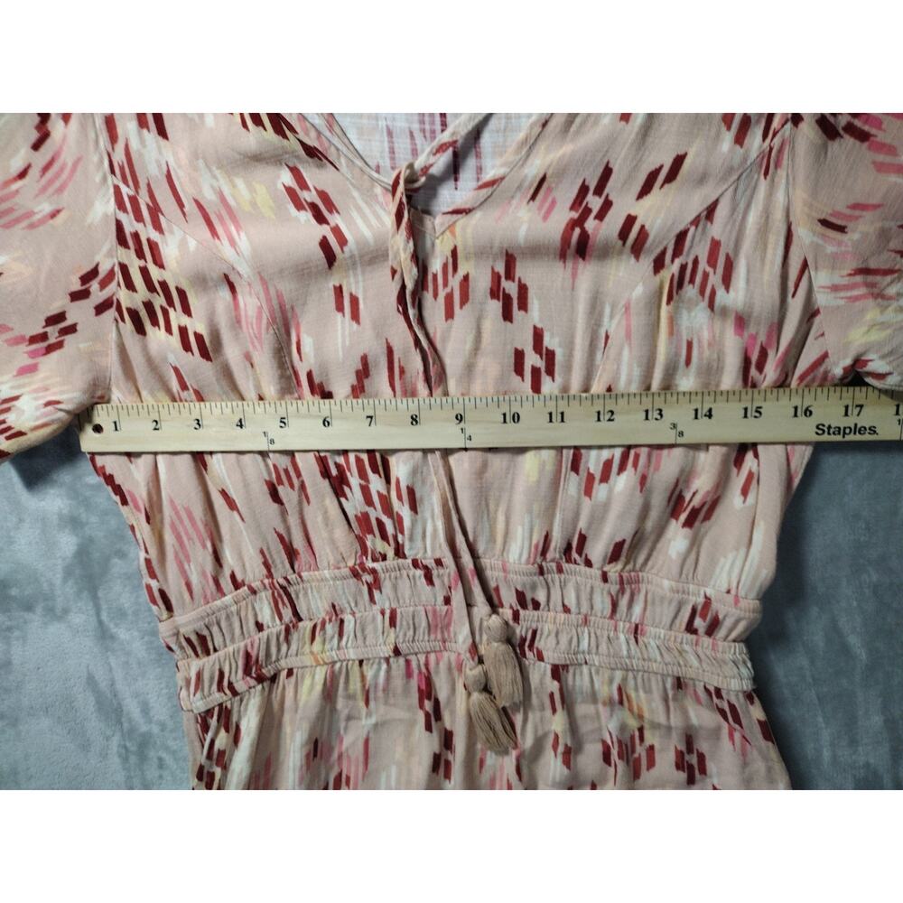 Knox Rose Maxi Dress Womens S Geometric Pink Red Peach Sundress Boho Cottagecore - Picture 5 of 10